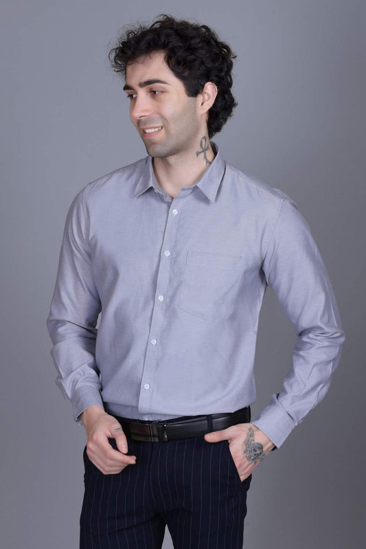 Indian Terrain Men's Classic Oxford Full Sleeve Shirt