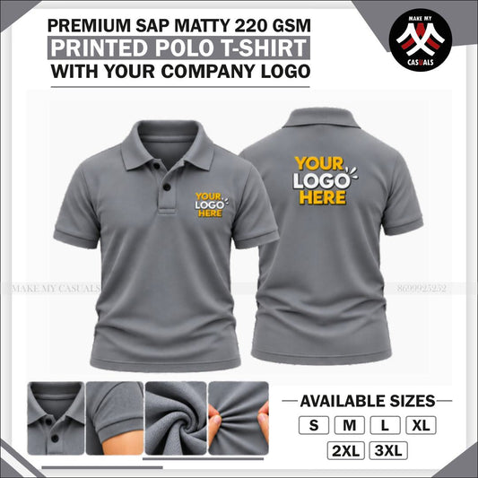 Printed Sap Matty Collar T-shirt