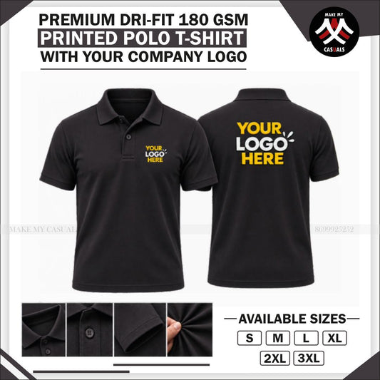 Printed Drifit Sports Collar T-shirt