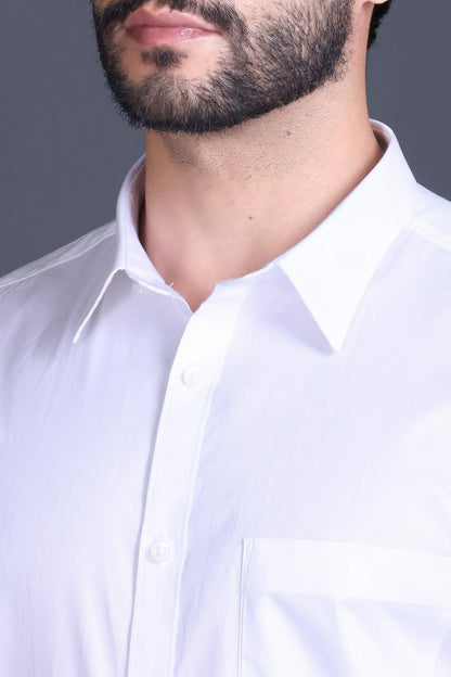 Indian Terrain Men's Classic Poplin Full Sleeve Shirt