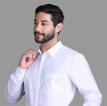 Indian Terrain Men's Classic Poplin Full Sleeve Shirt