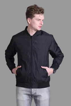Indian Terrain Men's Polyester Bomber Jacket – Full Sleeve