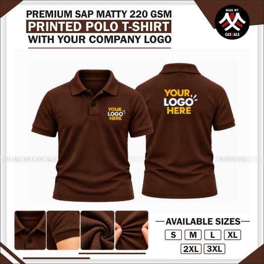 Printed Sap Matty Collar T-shirt