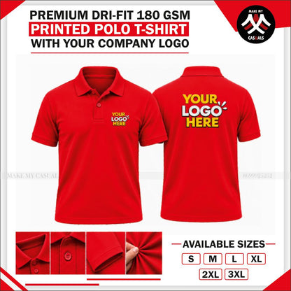 Printed Drifit Sports Collar T-shirt