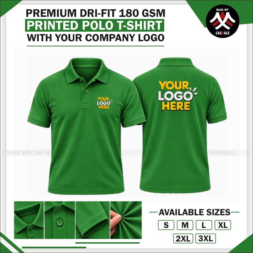 Printed Drifit Sports Collar T-shirt