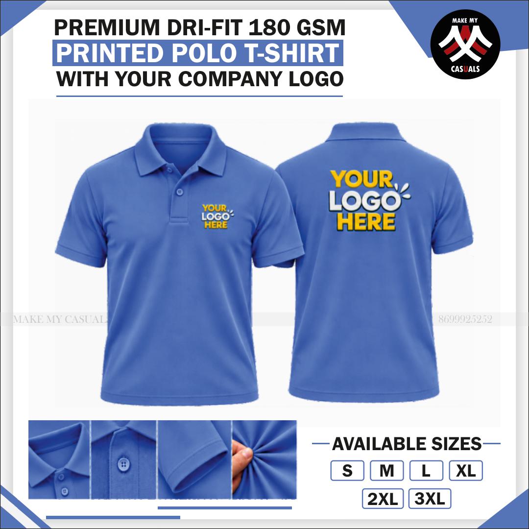 Printed Drifit Sports Collar T-shirt