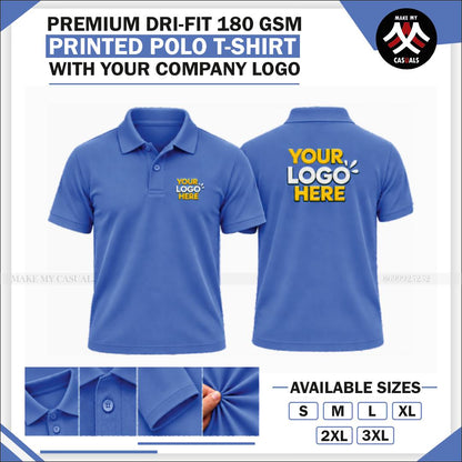 Printed Drifit Sports Collar T-shirt