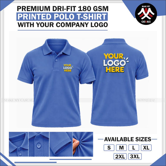 Printed Drifit Sports Collar T-shirt