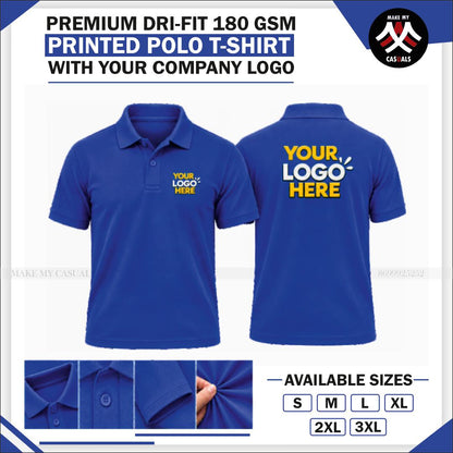 Printed Drifit Sports Collar T-shirt