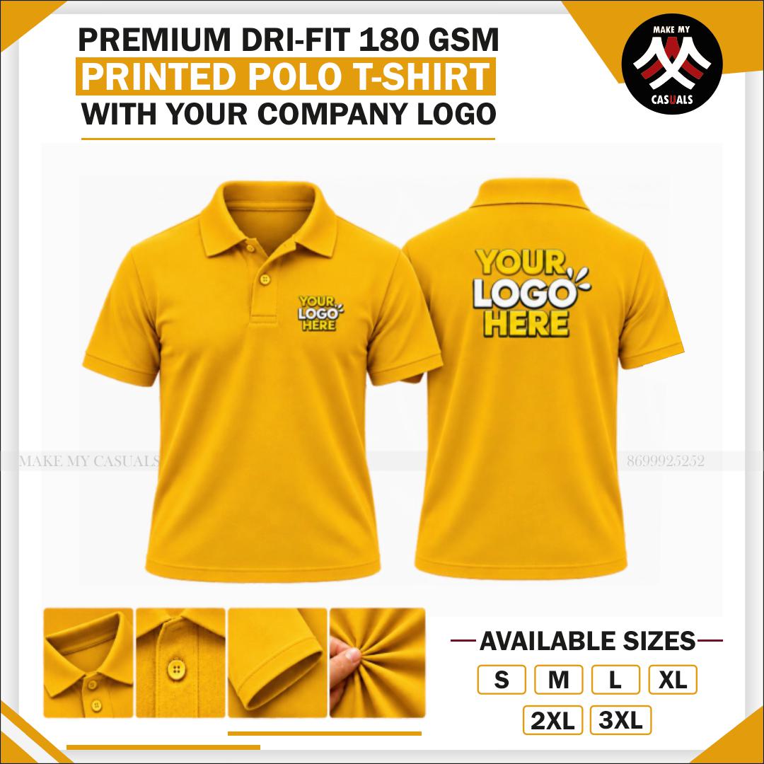 Printed Drifit Sports Collar T-shirt