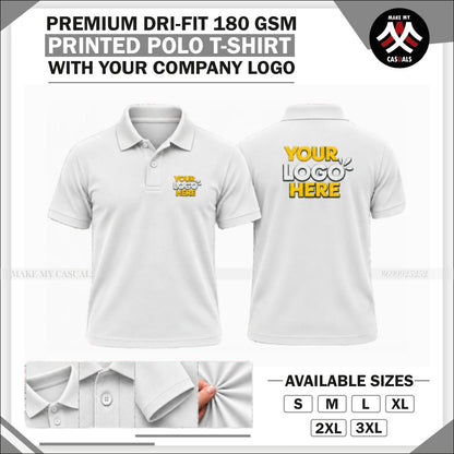 Printed Drifit Sports Collar T-shirt