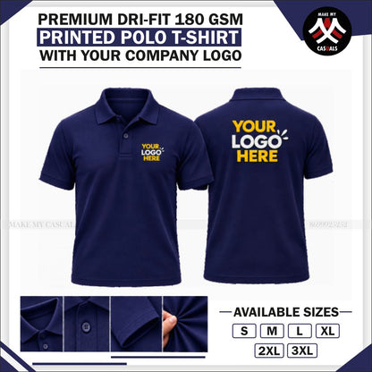 Printed Drifit Sports Collar T-shirt