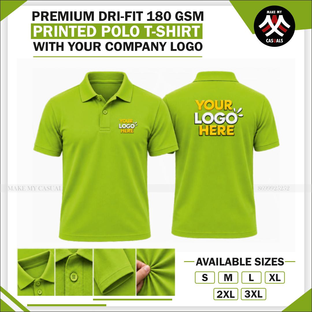 Printed Drifit Sports Collar T-shirt