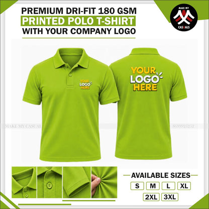 Printed Drifit Sports Collar T-shirt