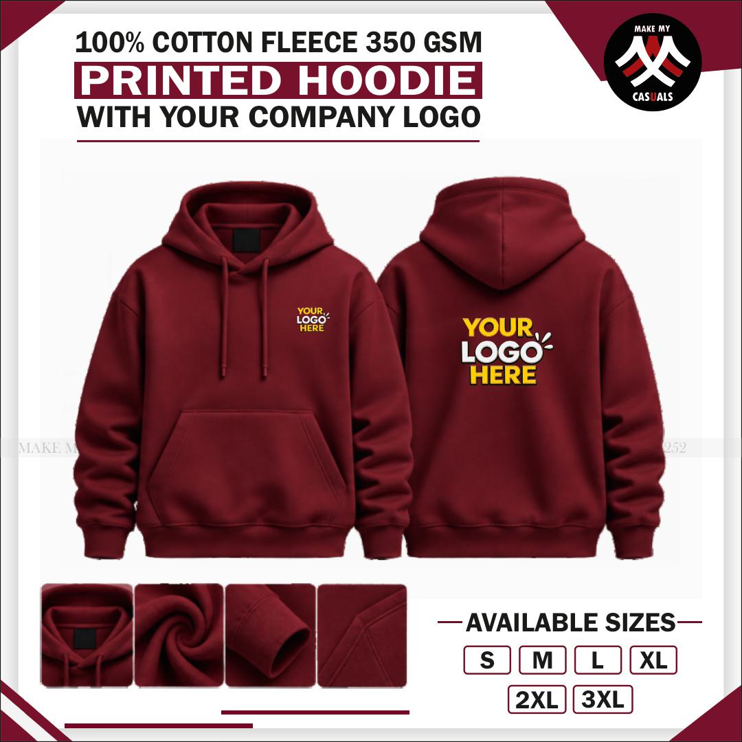 Cotton Fleece Printed Hoodie
