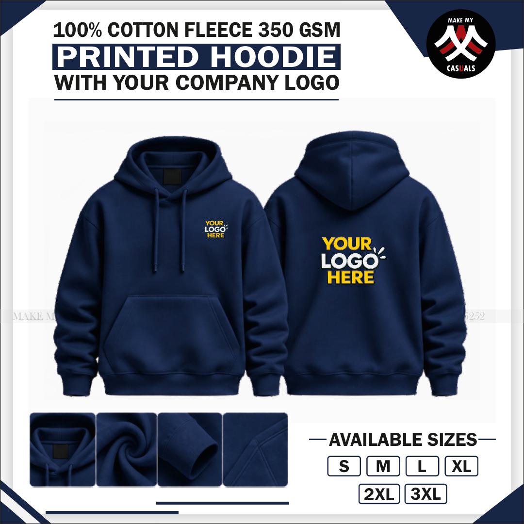 Cotton Fleece Printed Hoodie