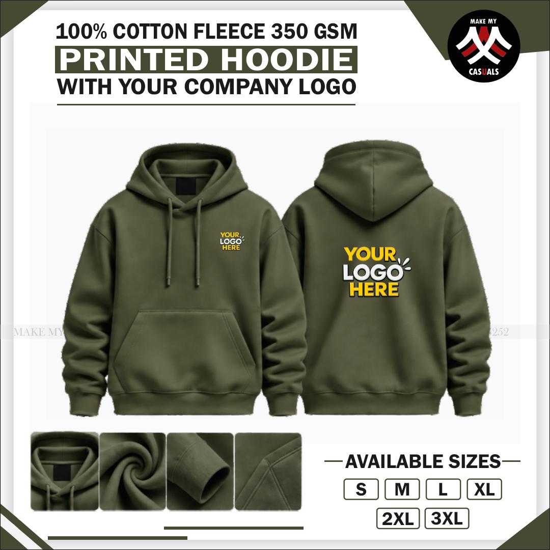 Cotton Fleece Printed Hoodie