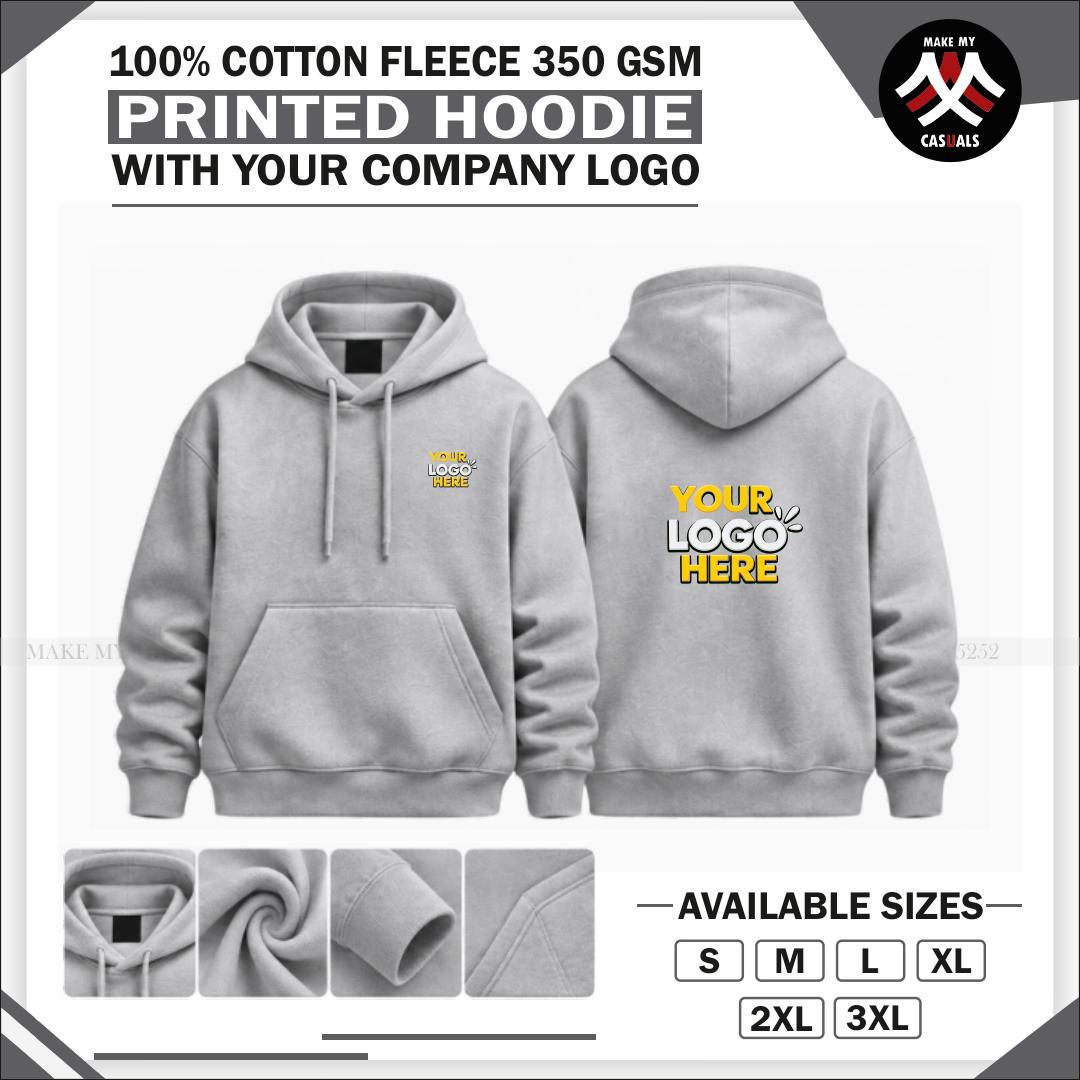Cotton Fleece Printed Hoodie