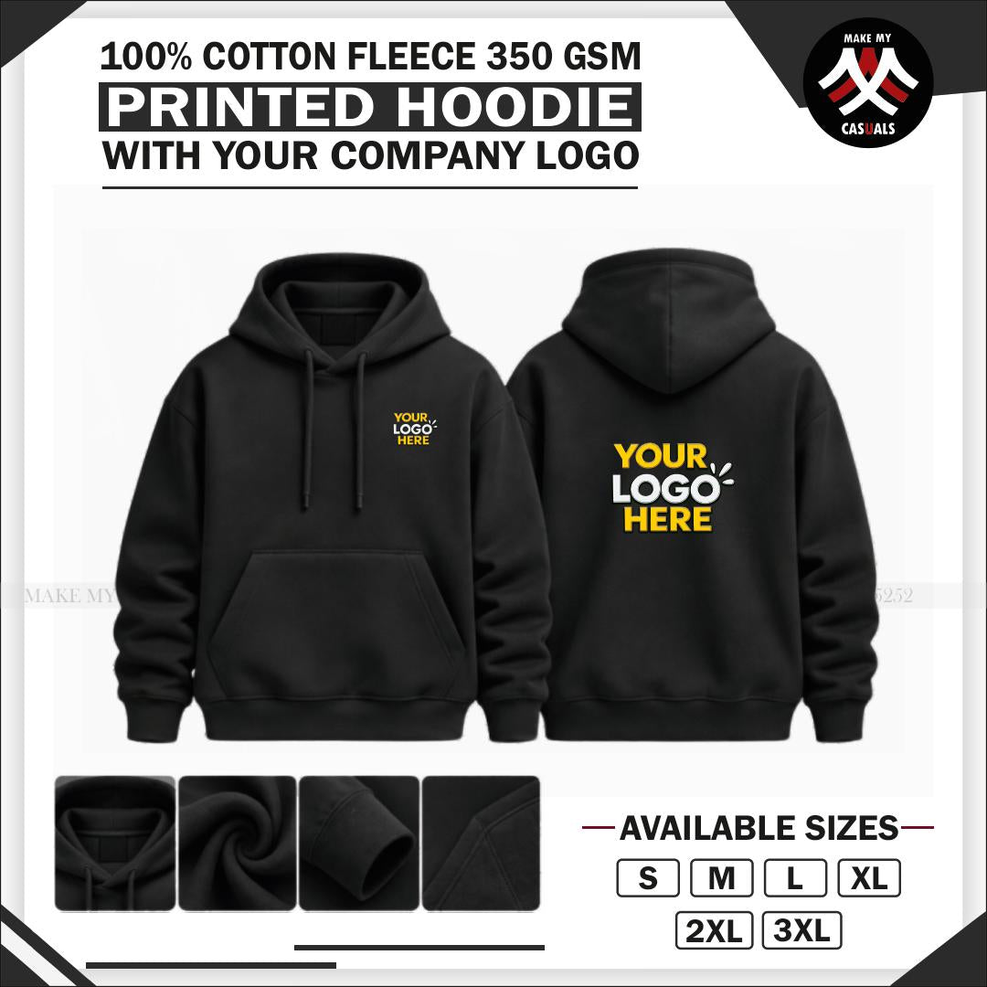 Cotton Fleece Printed Hoodie