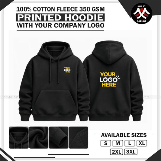 Cotton Fleece Printed Hoodie