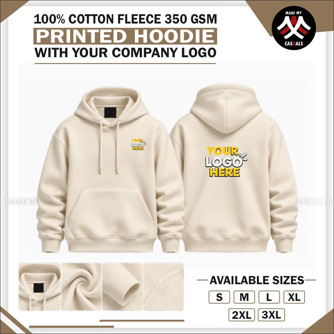 Cotton Fleece Printed Hoodie