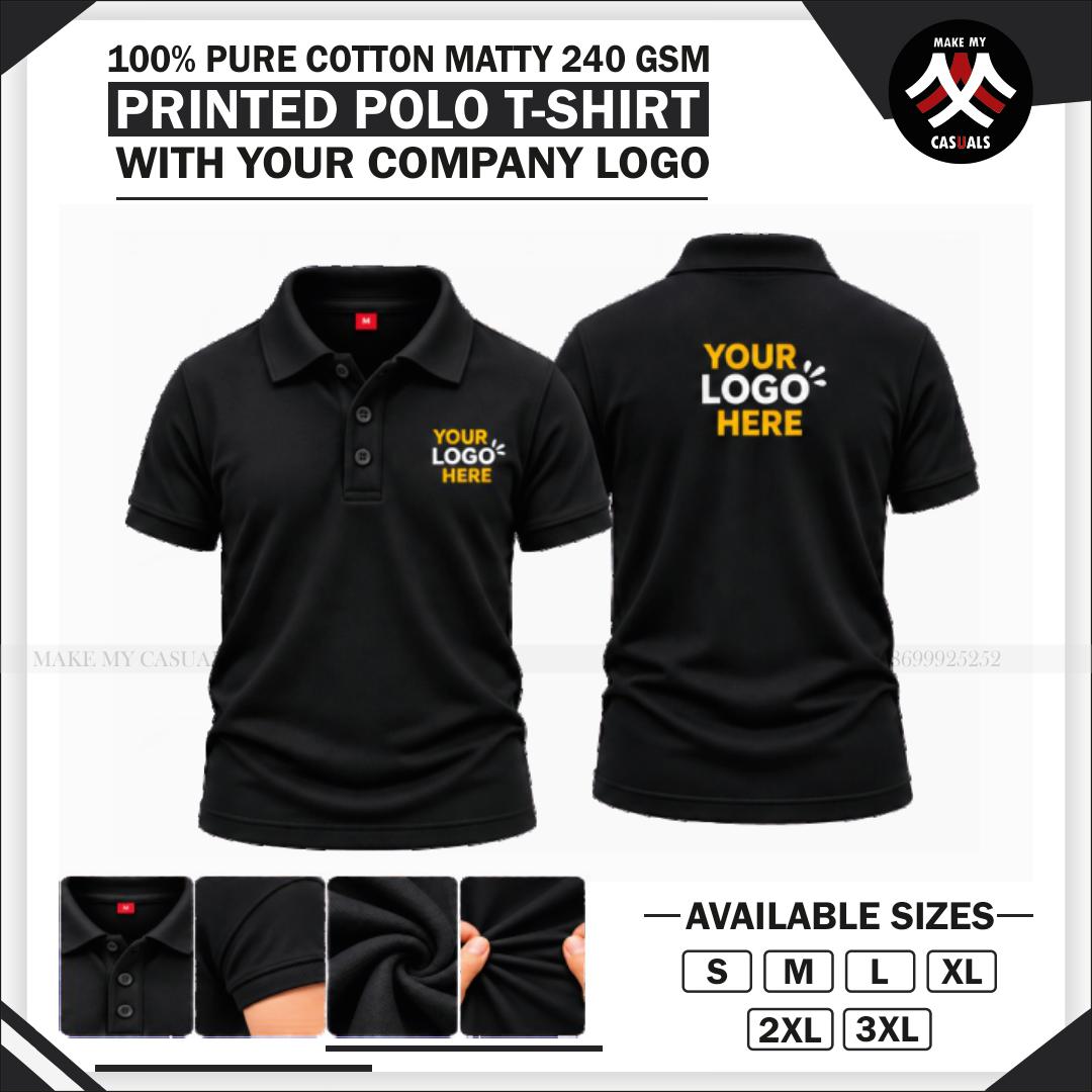 Cotton Printed Polo Tshirt