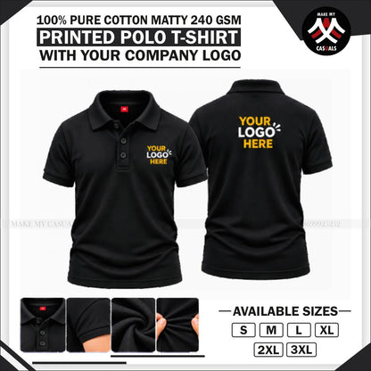 Cotton Printed Polo Tshirt