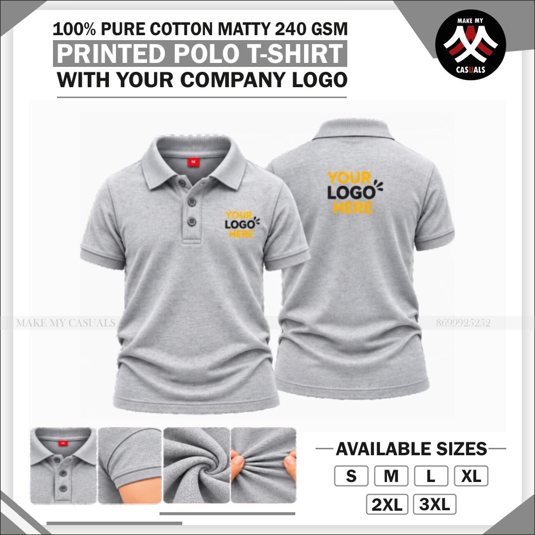Cotton Printed Polo Tshirt