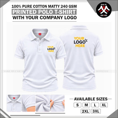Cotton Printed Polo Tshirt