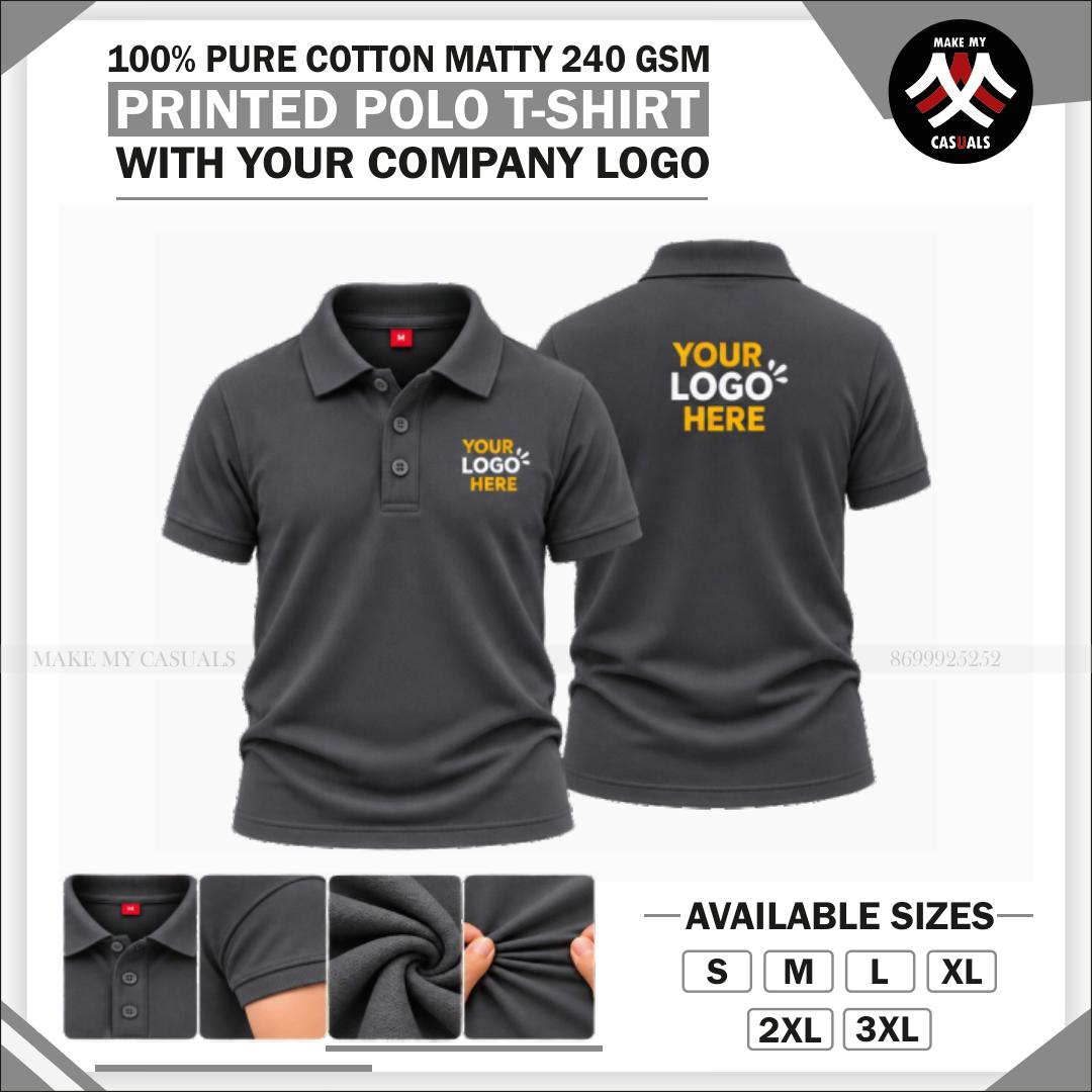 Cotton Printed Polo Tshirt