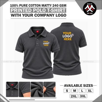 Cotton Printed Polo Tshirt