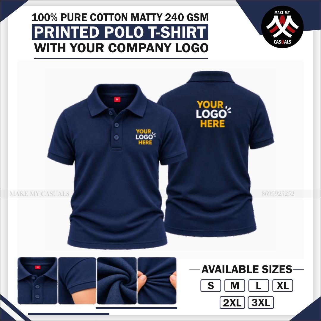 Cotton Printed Polo Tshirt