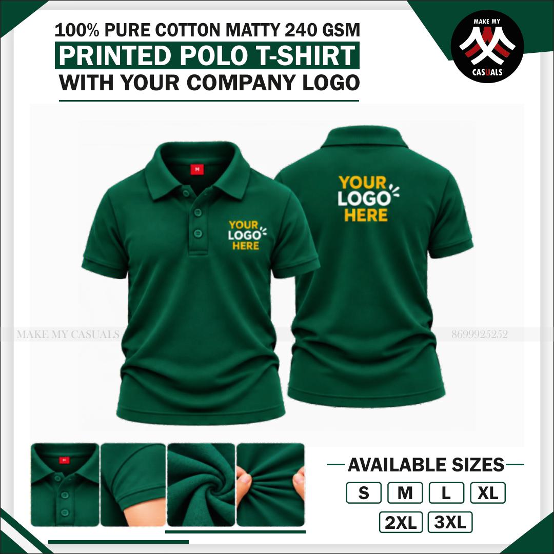 Cotton Printed Polo Tshirt