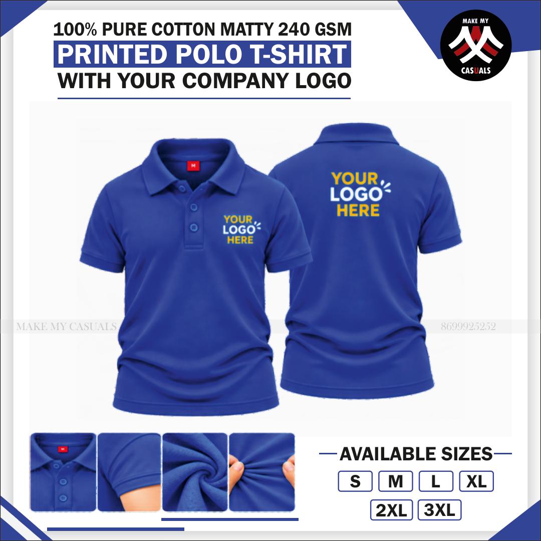 Cotton Printed Polo Tshirt