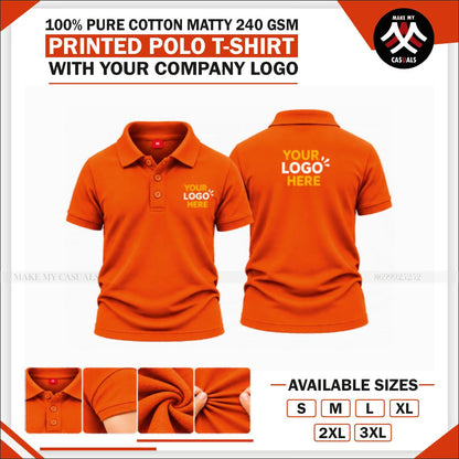 Cotton Printed Polo Tshirt