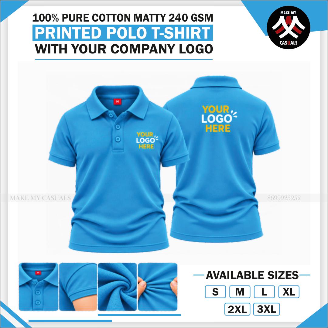Cotton Printed Polo Tshirt