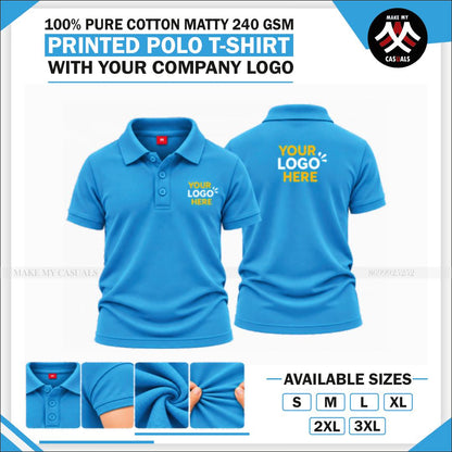Cotton Printed Polo Tshirt