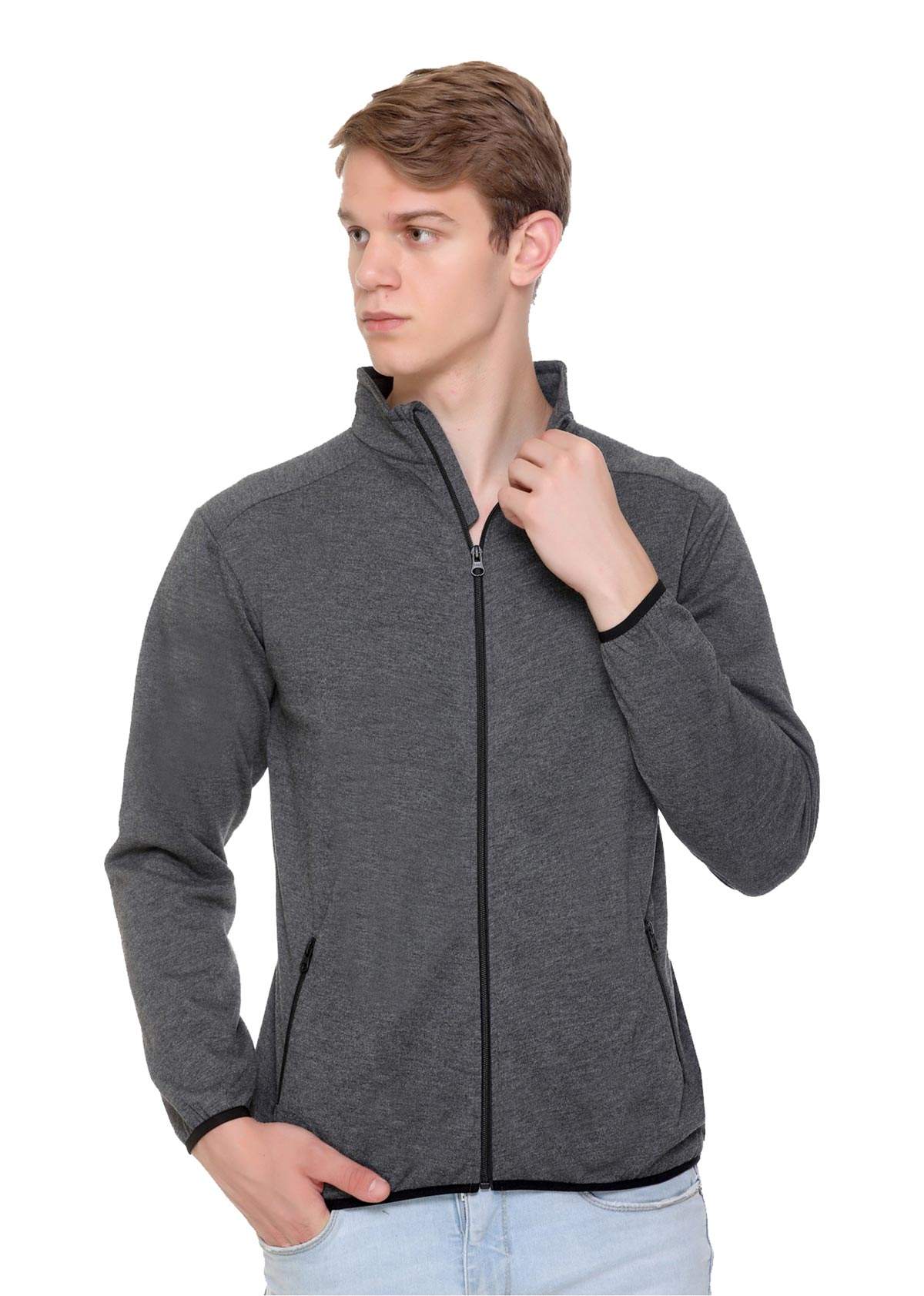 Sweatshirt High Neck with Zapper