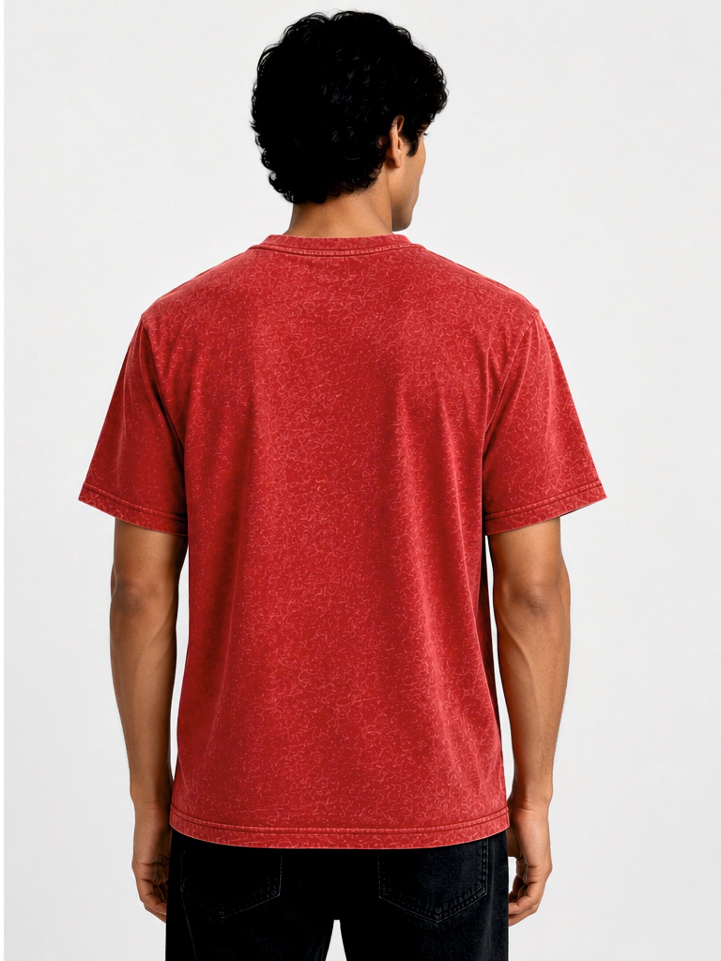 Acid Wash Round Neck T-shirt