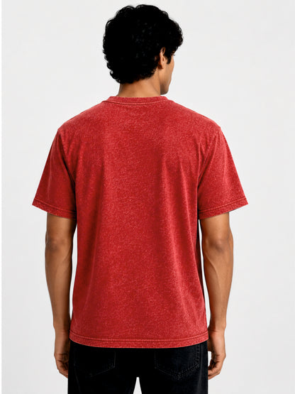 Acid Wash Round Neck T-shirt