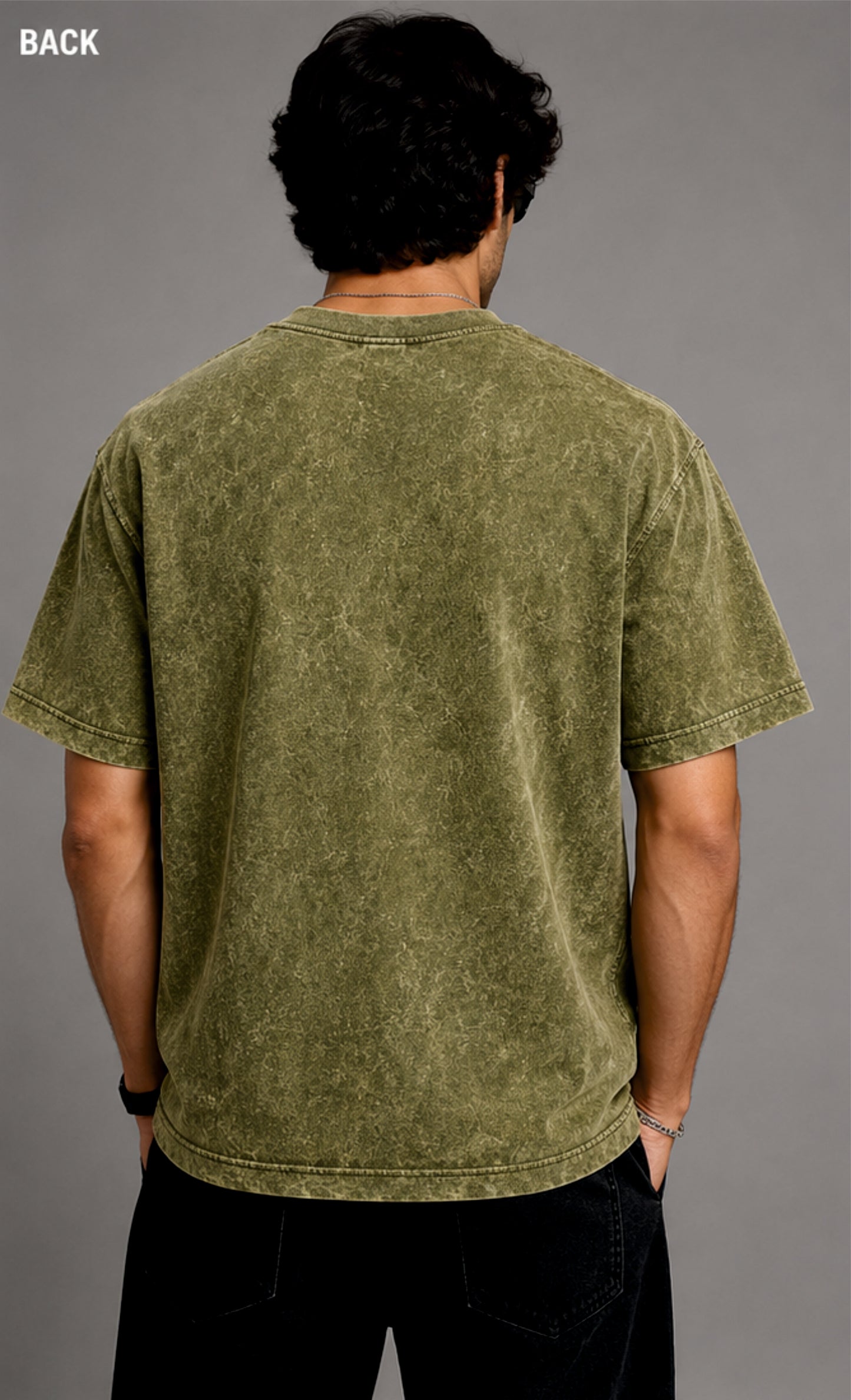 Acid Wash Round Neck T-shirt