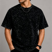 Acid Wash Round Neck T-shirt