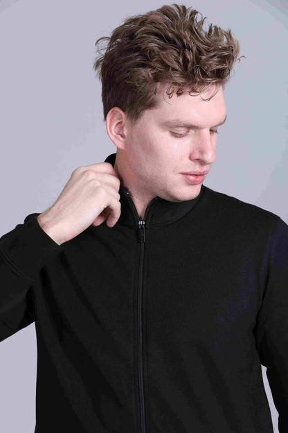 Indian Terrain Men's Lycra Cotton-Poly Stretch Full Sleeve Jacket