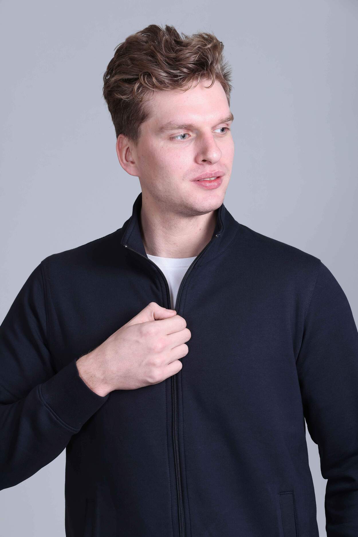 Indian Terrain Men's Lycra Cotton-Poly Stretch Full Sleeve Jacket