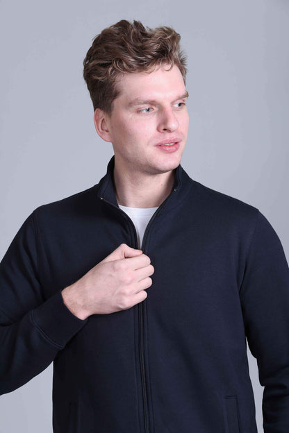 Indian Terrain Men's Lycra Cotton-Poly Stretch Full Sleeve Jacket