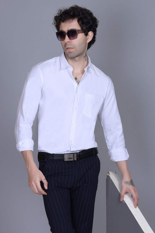 Indian Terrain Men's Classic Oxford Full Sleeve Shirt